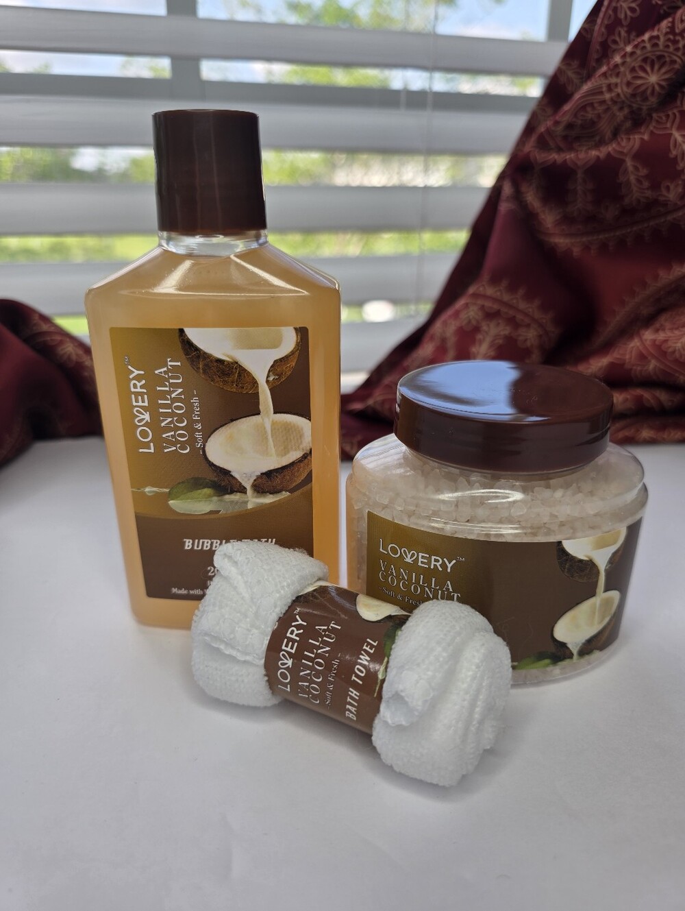 Lovery Bath Set Vanilla Coconut New